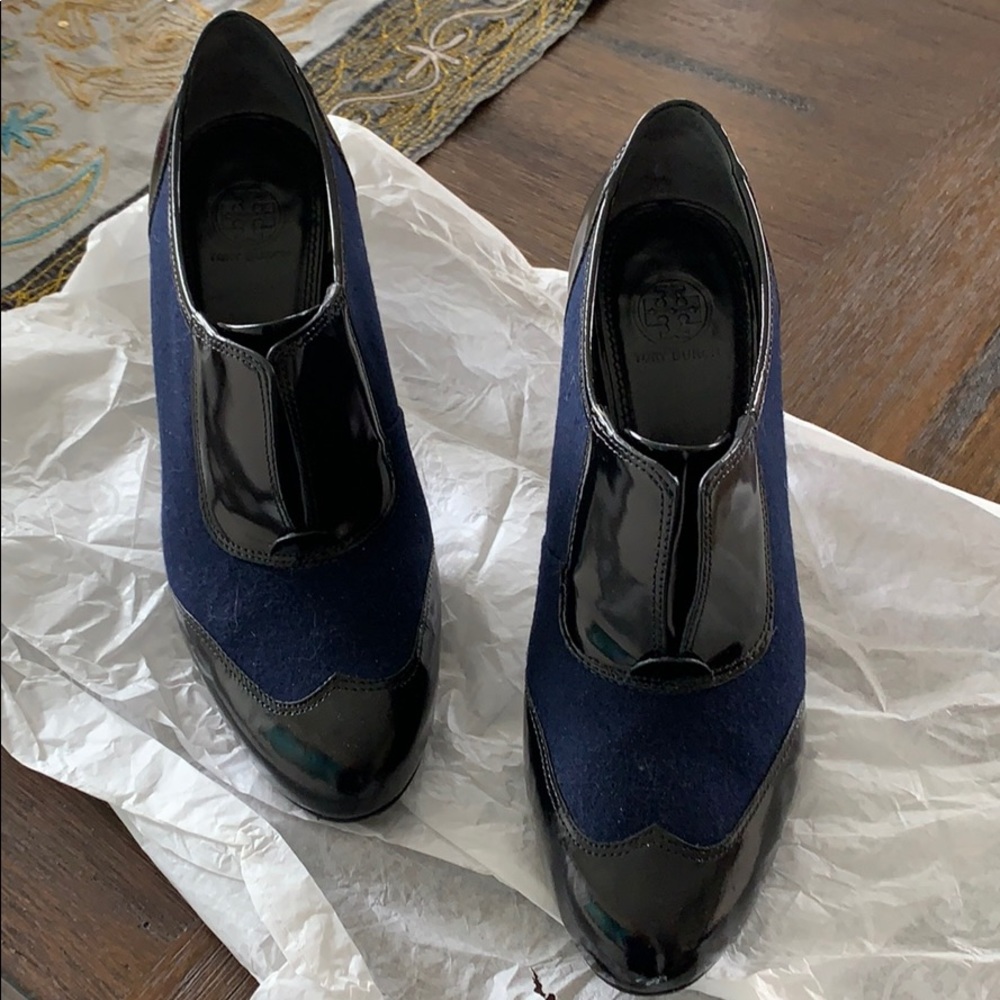Tory Burch Black/Navy Booties